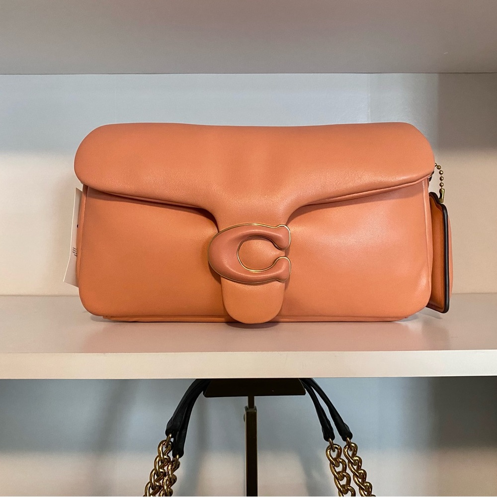 SOLD Coach pillow tabby 26 in light coral